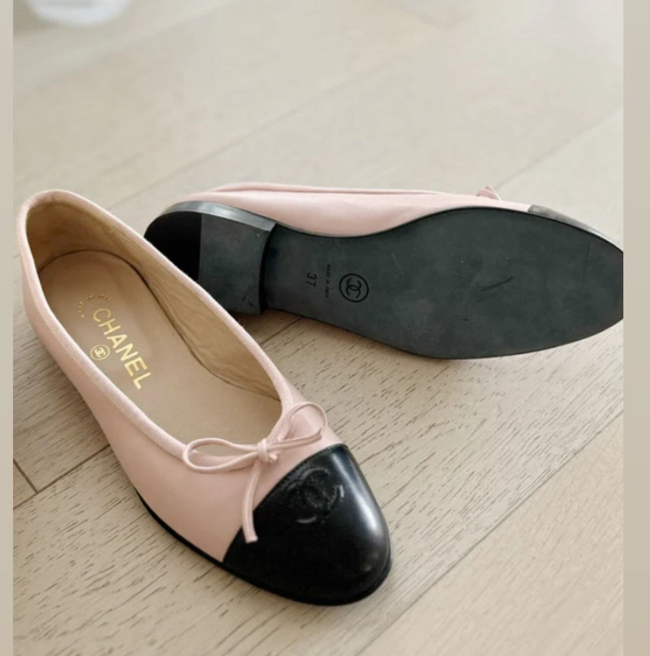 Chanel size 37 pink flat
