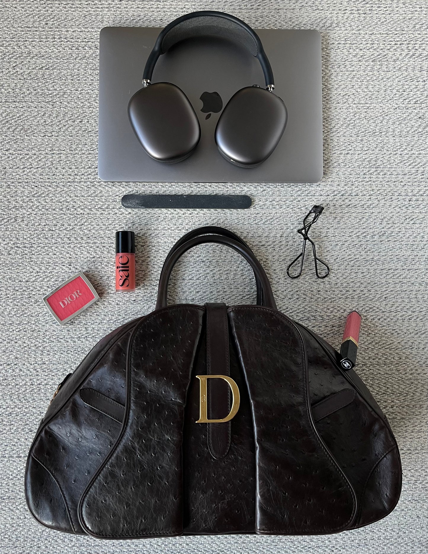 Dior bowling brown bag