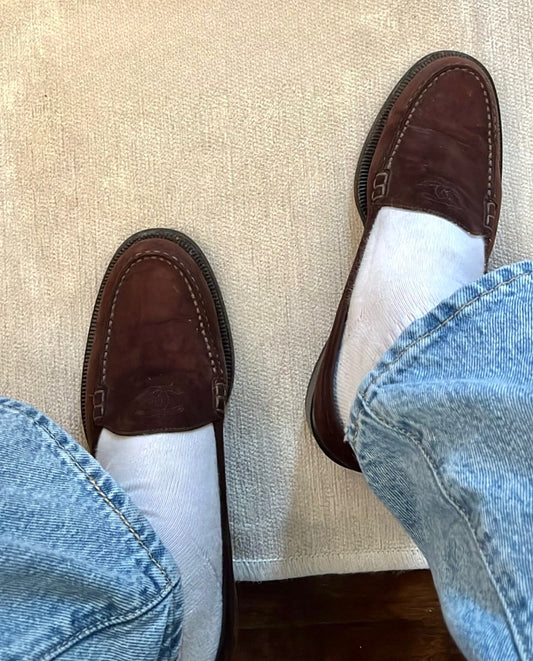 Chanel brown loafer 37
