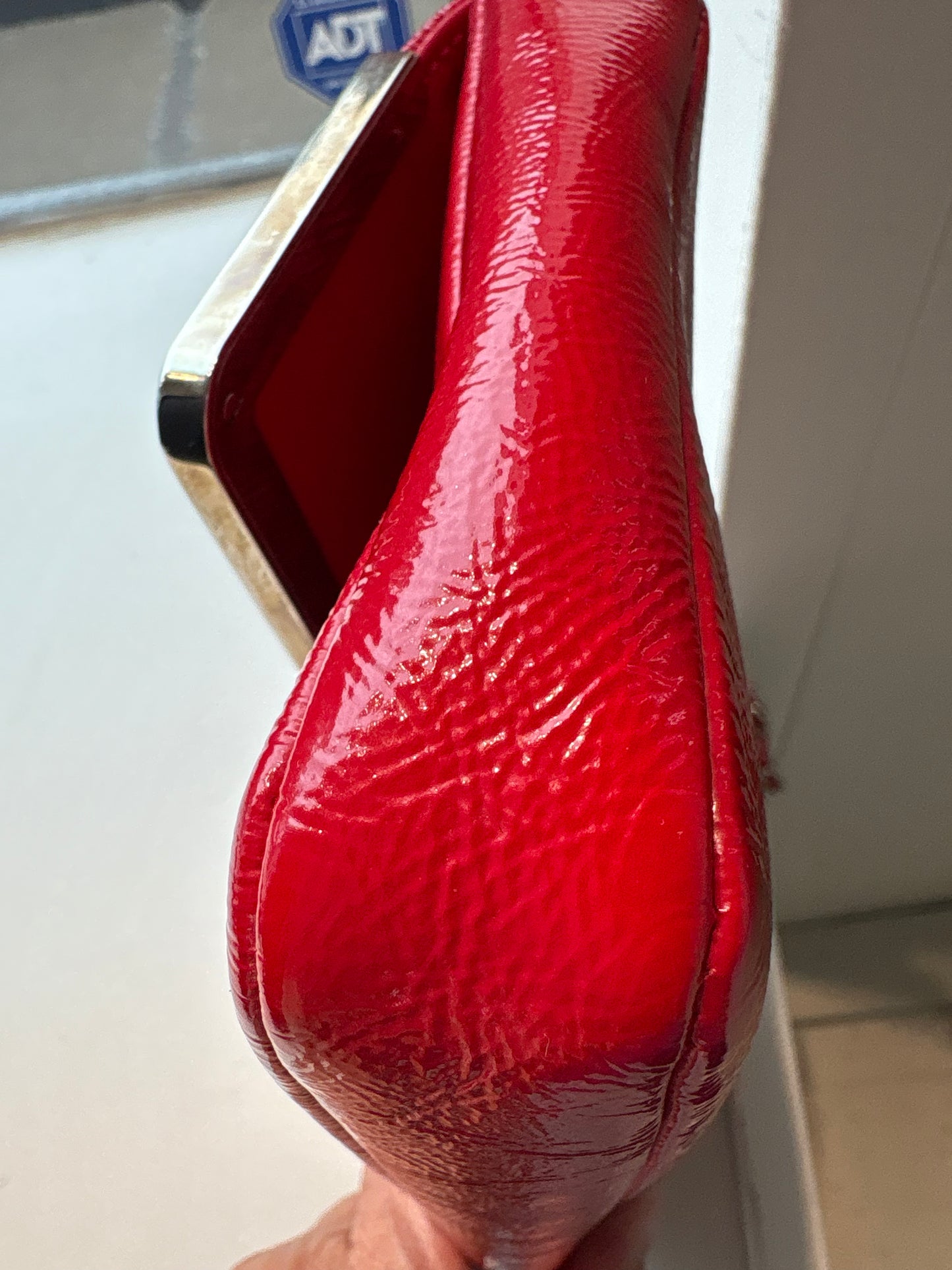 Chanel vinyl red bag