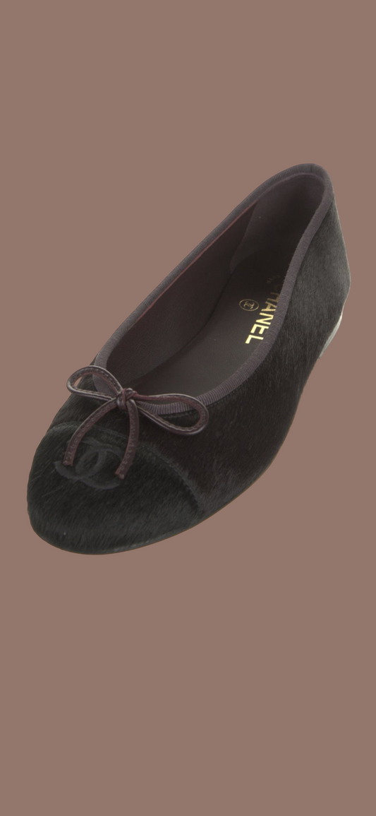 Chanel pony hair ballet flat