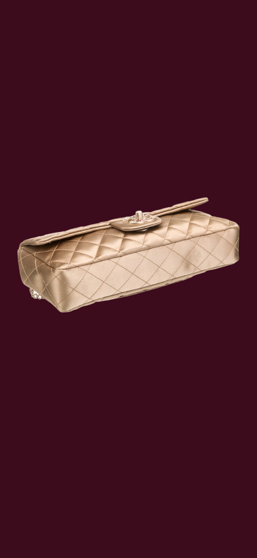Chanel satin flap bag e/w